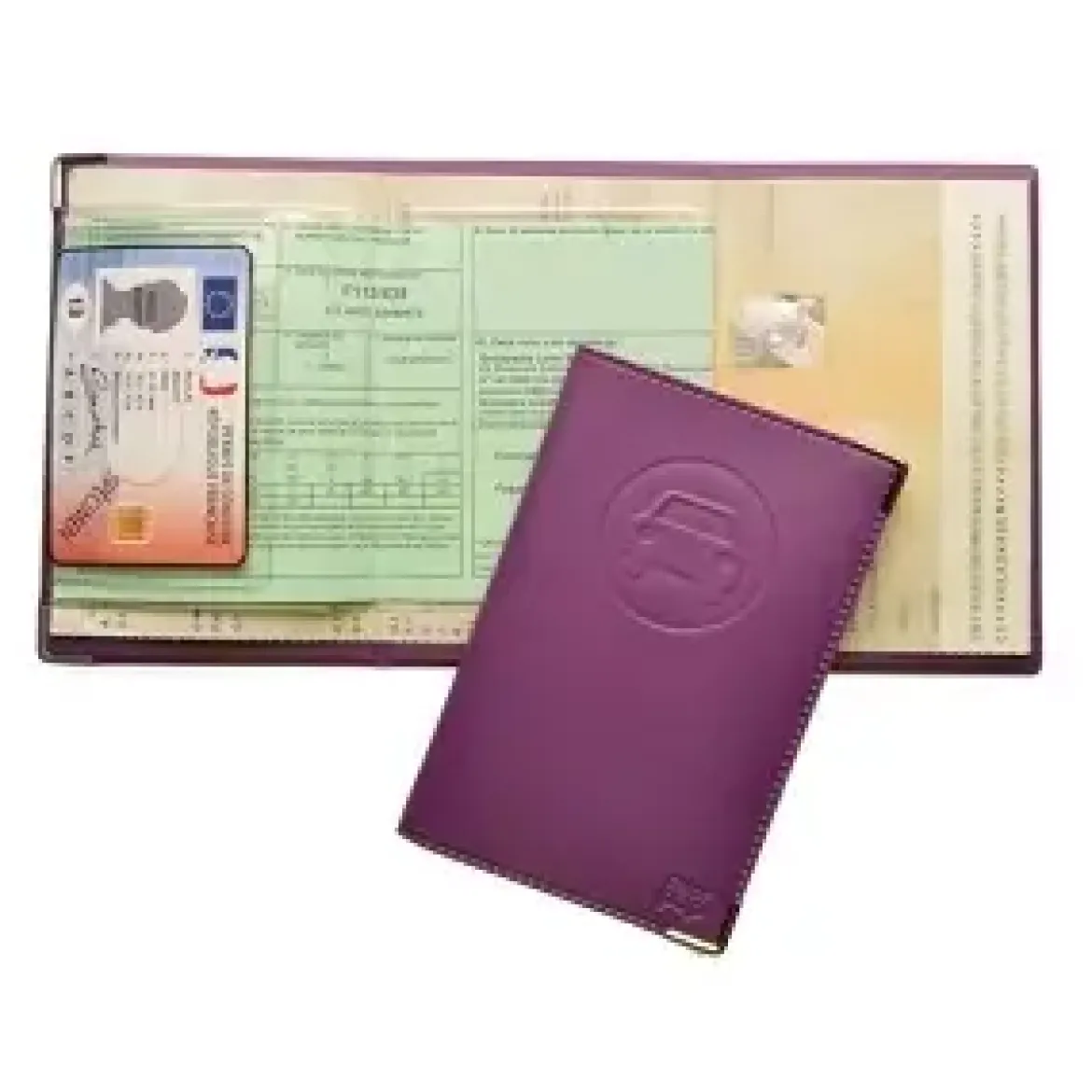 PORTE PAPIER VOITURE NOUVEAU PERMIS COULEUR