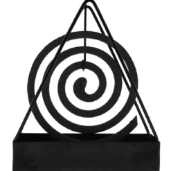 PORTE SPIRALE METAL TRIANGLE AVEC 6 SPIRALES NOIR