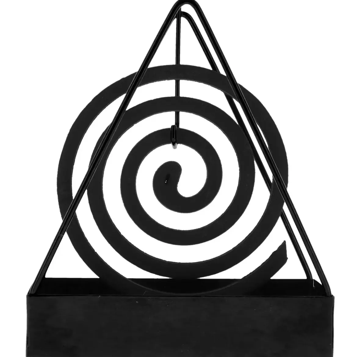 PORTE SPIRALE METAL TRIANGLE AVEC 6 SPIRALES NOIR