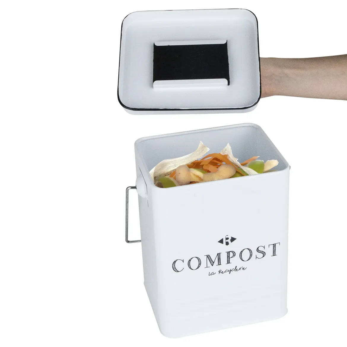 POUBELLE COMPOSTAGE METAL 5L