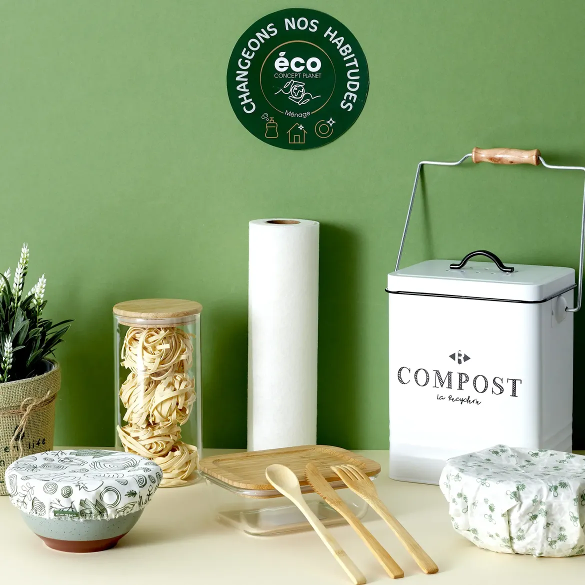 POUBELLE COMPOSTAGE METAL 5L