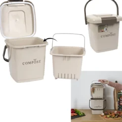 POUBELLE COMPOST 8L SEAU PERFORE ET COUVERCLE