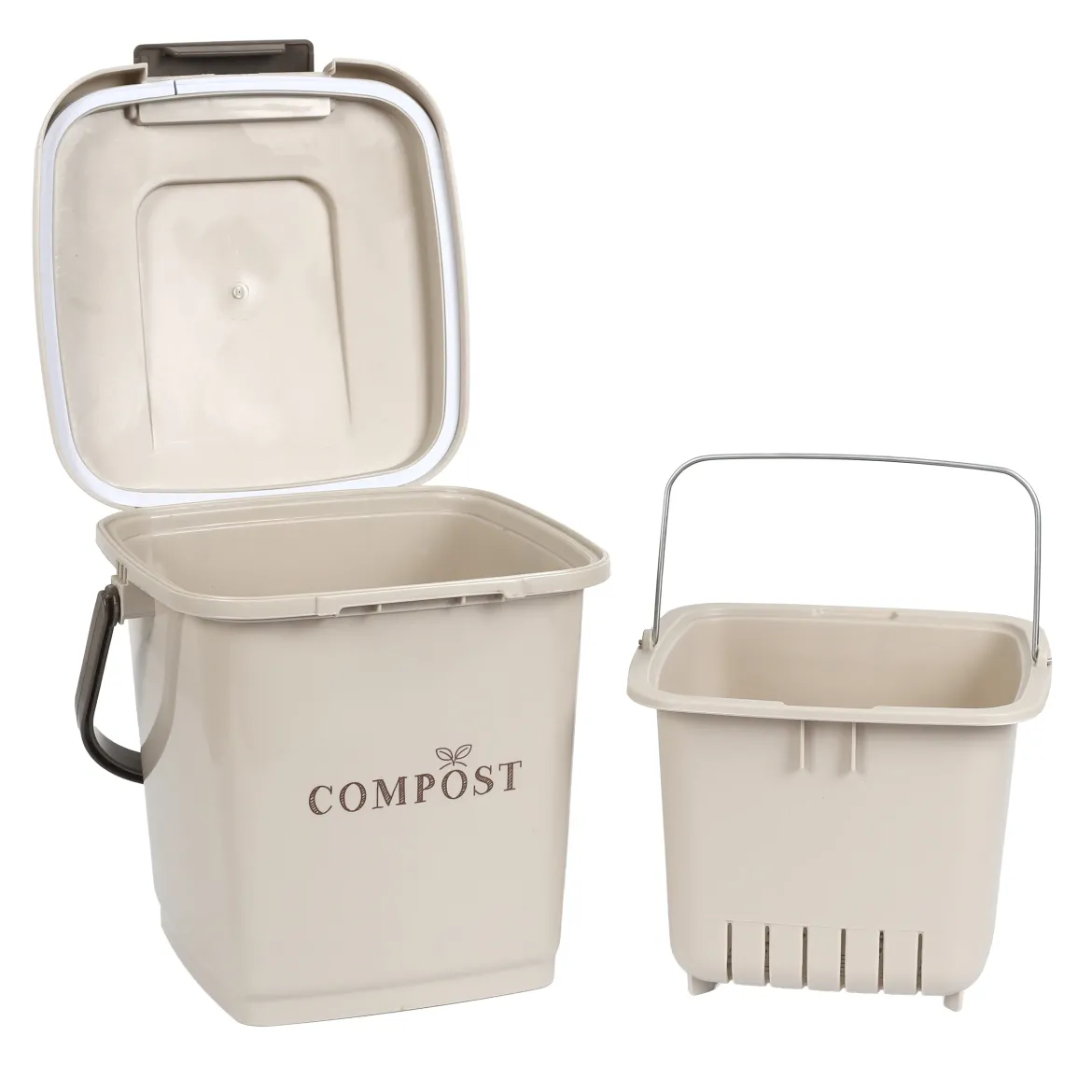 POUBELLE COMPOST 8L SEAU PERFORE ET COUVERCLE