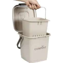 POUBELLE COMPOST 8L SEAU PERFORE ET COUVERCLE