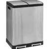 POUBELLE DE TRI A PEDALE ARIANE 2 X 30L METAL INOX