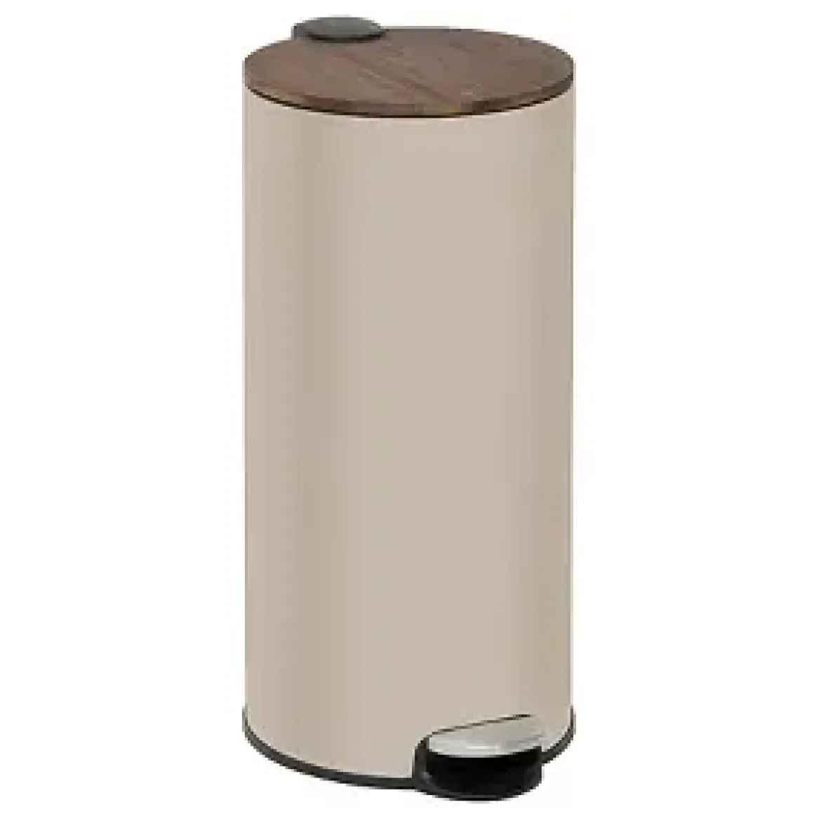 POUBELLE 30L ARGENT EFFET ACACIA MODERN COLORS