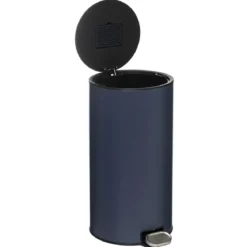 POUBELLE METAL 30L BLEU DELTA