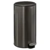 POUBELLE METAL 30L INOX NOIR DELTA