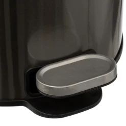 POUBELLE METAL 30L INOX NOIR DELTA
