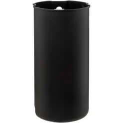 POUBELLE METAL 30L INOX NOIR DELTA