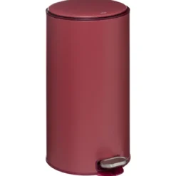 POUBELLE METAL 30L ROUGE DELTA