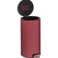 POUBELLE METAL 30L ROUGE DELTA