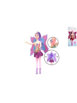 POUPEE MANNEQUIN ANIMEE AV AILES ET BROSSE