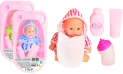 POUPON 20CM BAIGNOIRE ET ACCESSOIRES