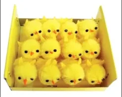 POUSSINS CHENILLE DE SOIE 2.5CM X12 PIECES