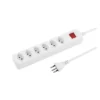 PRISE MULTIPLE POWER EASY 1.5M BL 6XT13 AVEC BREAKER SWITCH