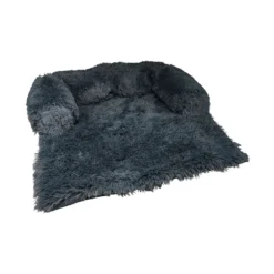 PROTEGE CANAPE AVEC TRAVERSIN 80X75X15CM FLUFFY ANTHRACITE