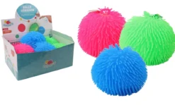 PUFFER BALL LUMINEUX BALLES HERISSON PILES INCLUSES D.22CM