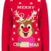PULL NOEL ADULTE MERRY CHRISTMAS CERF
