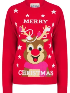 PULL NOEL ADULTE MERRY CHRISTMAS CERF