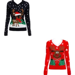 PULL NOEL FUNNY FEMME TAILLE S A M OU L A XL