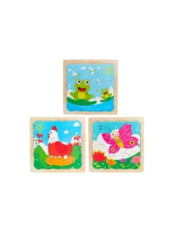 PUZZLE A ENCASTRER EVOLUTION ANIMAUX