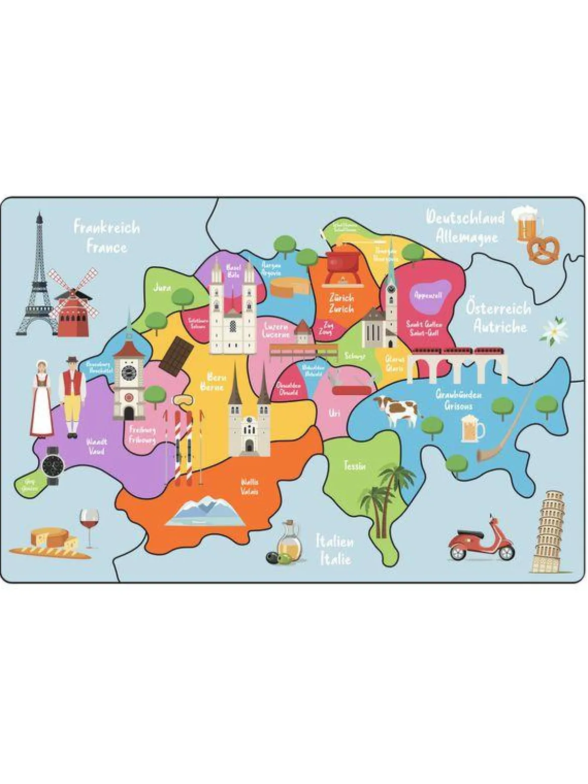 PUZZLE CARTE SUISSE