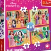 PUZZLE 4 EN 1 DISNEY PRINCESS