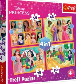 PUZZLE 4 EN 1 DISNEY PRINCESS