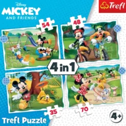 PUZZLE 4 EN 1 70 PIECES MICKEY MOUSE TREFL