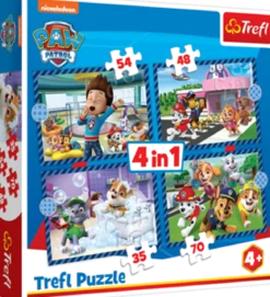 PUZZLE 4 EN 1 70 PIECES PAW PATROL TREFL