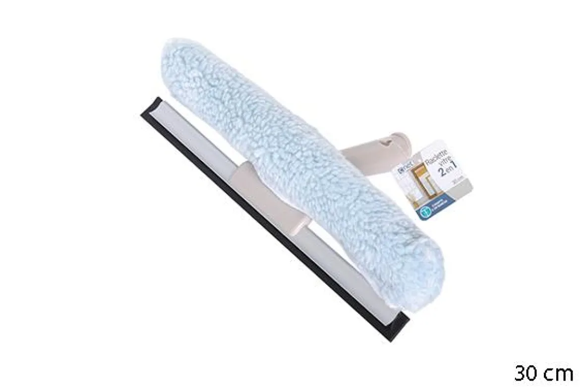 RACLETTE VITRES DOUBLE 30CM ADAPT MANCHE