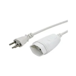 RALLONGE TD 3X1MM2 BLANC 5M T12 T13 AVEC PROTECTION D ENFANT
