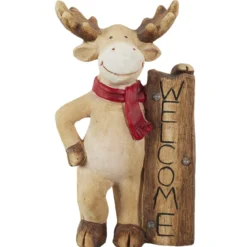 RENNE AVEC PANNEAU WELCOME ET MUSIQUE 31X15X55CM