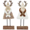 RENNE DE NOEL A POSER IMITATION FOURRURE H.27CM