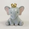 RESINE ELEPHANT AVEC COURONNE DOREE GRAND MODELE