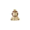 RESINE LION AVEC COURONNE DOREE X3 PIECES