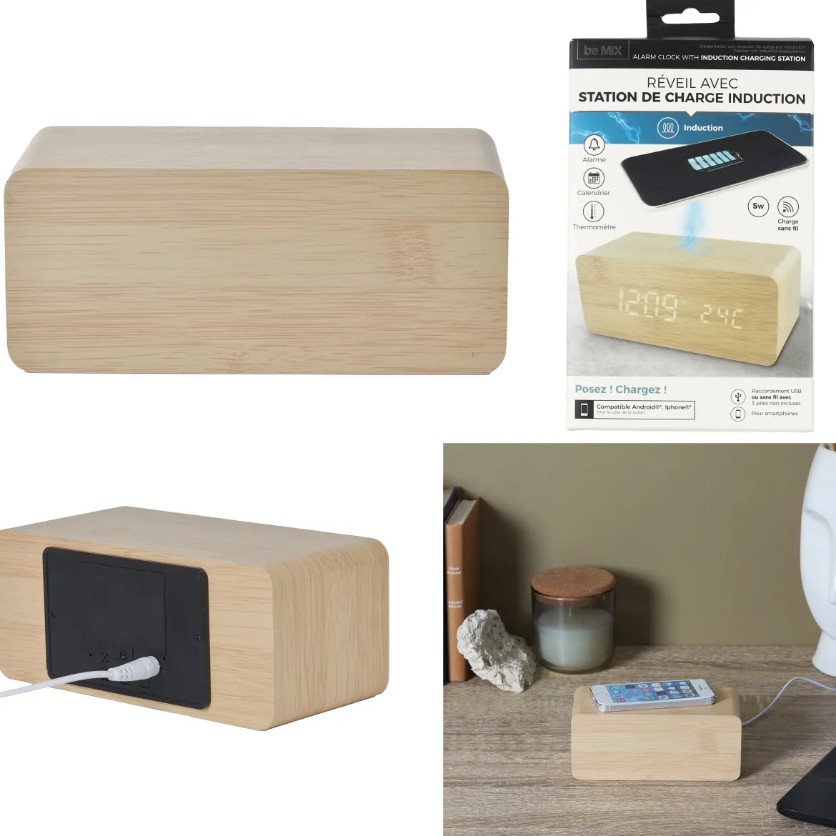 REVEIL CHARGEUR INDUCTION 5W