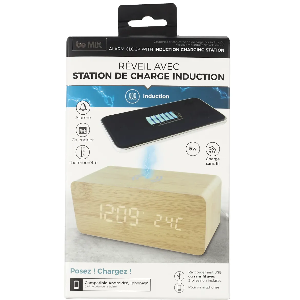 REVEIL CHARGEUR INDUCTION 5W