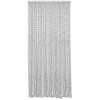 RIDEAU DE PORTE CORDE TRESSEE 90X200CM GRIS ET BLANC