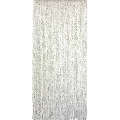 RIDEAU DE PORTE FICELLE TRESSEE FEUILLE 90X200CM ECRU