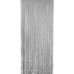 RIDEAU DE PORTE FICELLE TRESSEE 90X200CM GRIS
