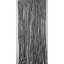 RIDEAU DE PORTE LANIERES TRESSEES 90X200CM GRIS