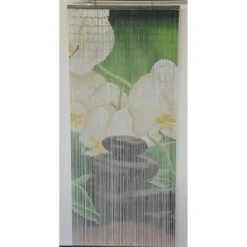 RIDEAU DE PORTE STICKS BAMBOU IMP MOTIF ZEN 90X200