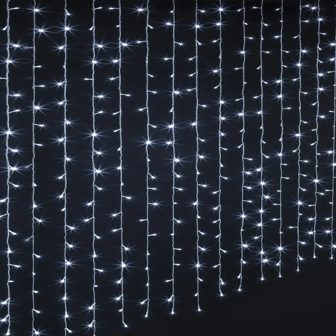 RIDEAU FACADE L.400CM 800 LEDS BLANC FROID
