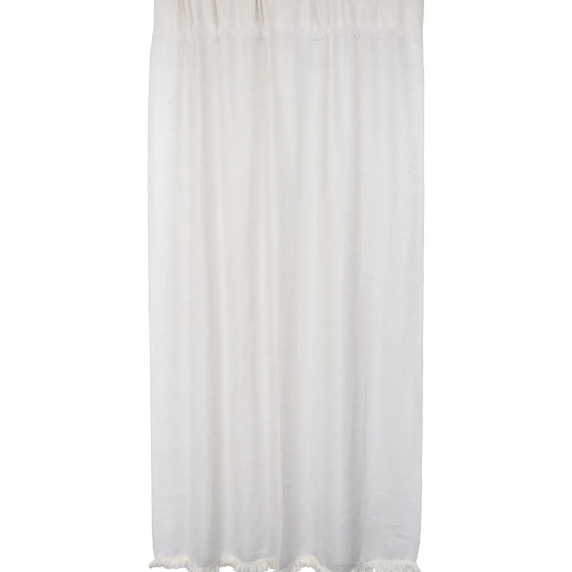 RIDEAU PORTE POLYESTER LIN TISSE 135X225CM NATUREL