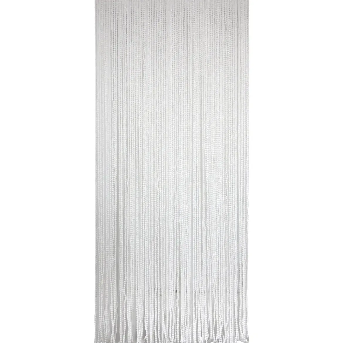 RIDEAU PORTE POLYESTER POMPON 90X200CM BLANC