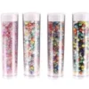 ROCAILLE TUBES 8 GRS MULTICOLORE X 4 PCS