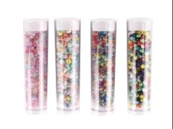 ROCAILLE TUBES 8 GRS MULTICOLORE X 4 PCS