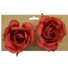 ROSE BOUTON X2 PIECES A ATTACHER OU POSER ROUGE